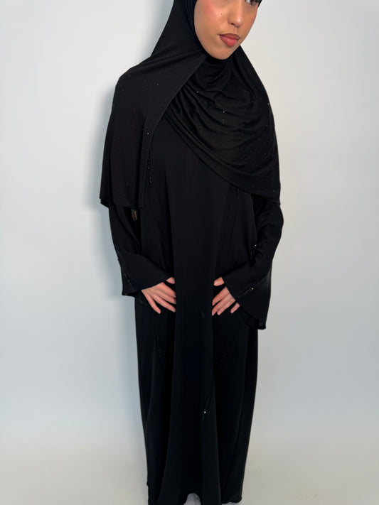 Nisa 2.0 Embellished Black Abaya