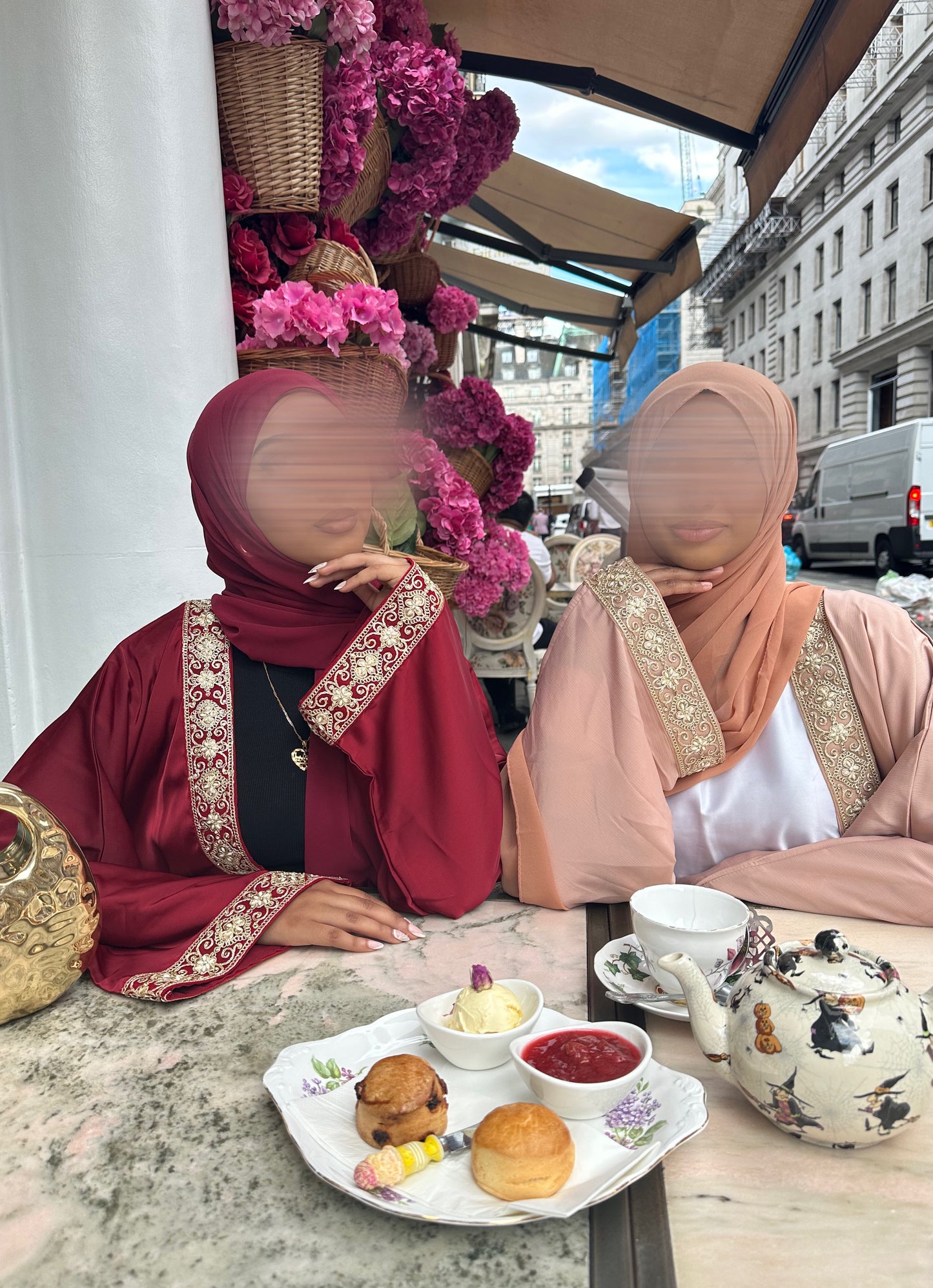 Yusra Lace Open abaya