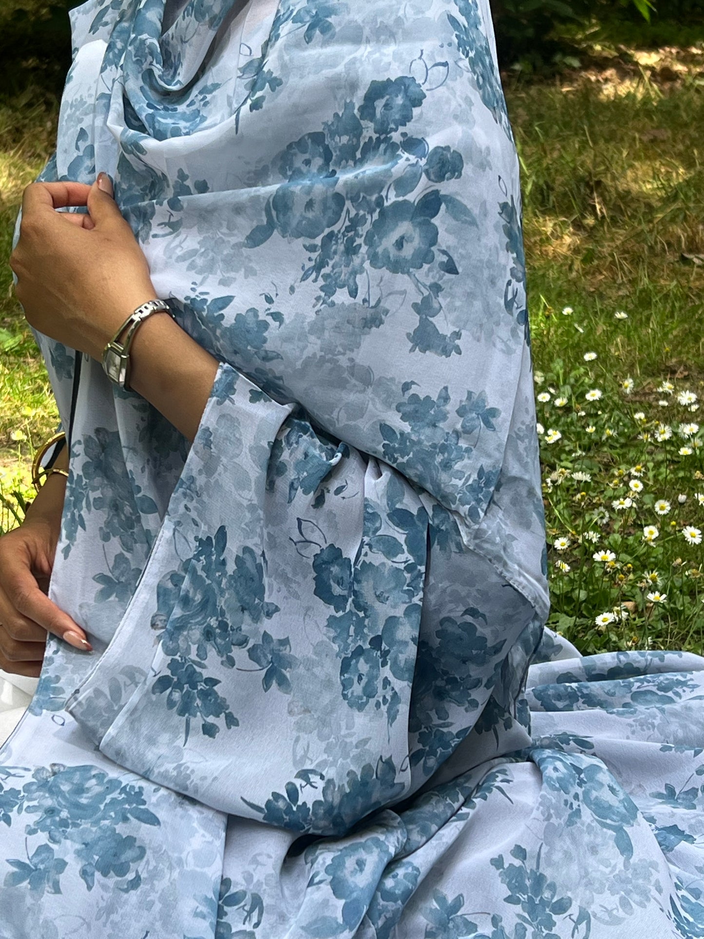 *EX DISPLAY* Warda floral printed abaya *EX DISPLAY*