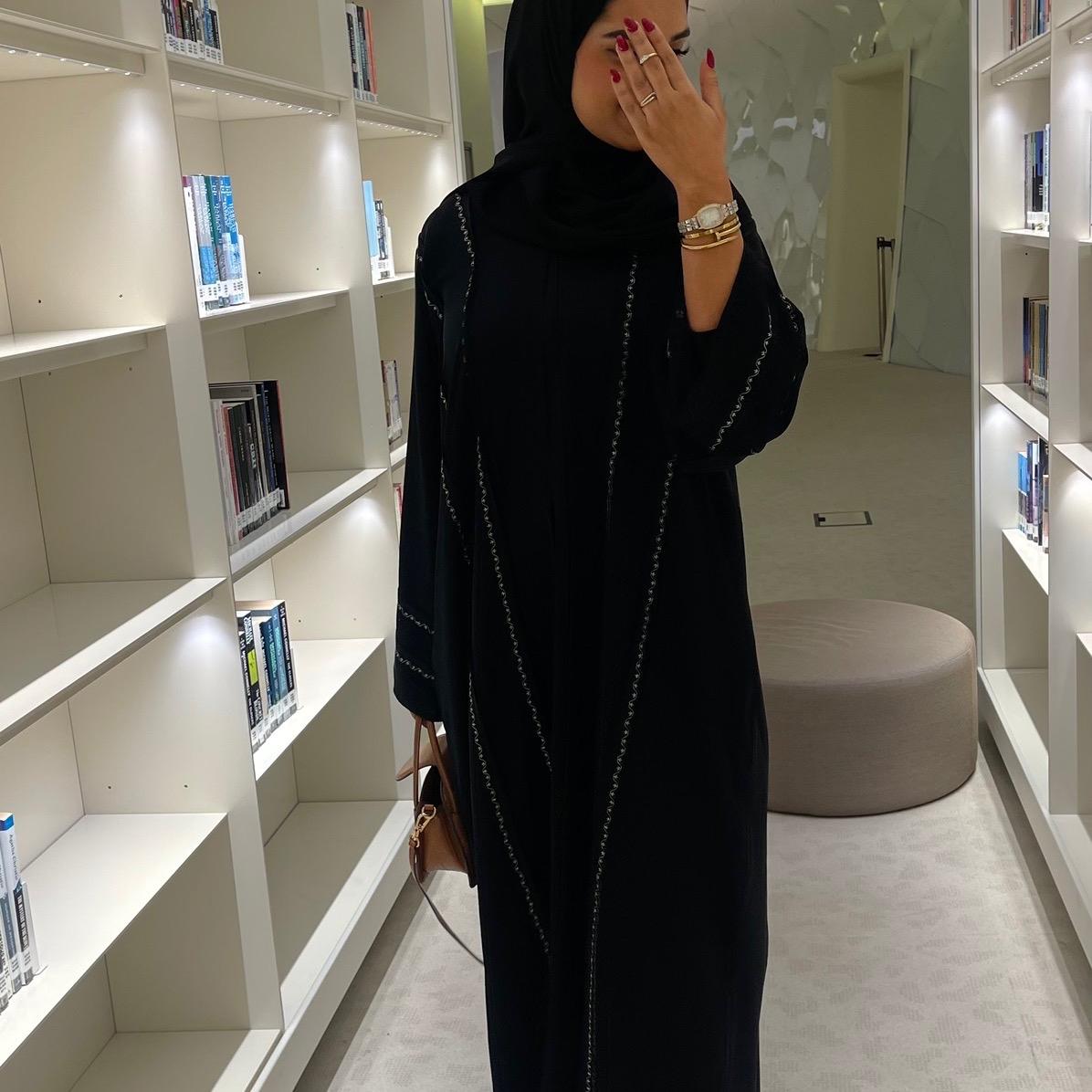 Sofia abaya - embroidery black