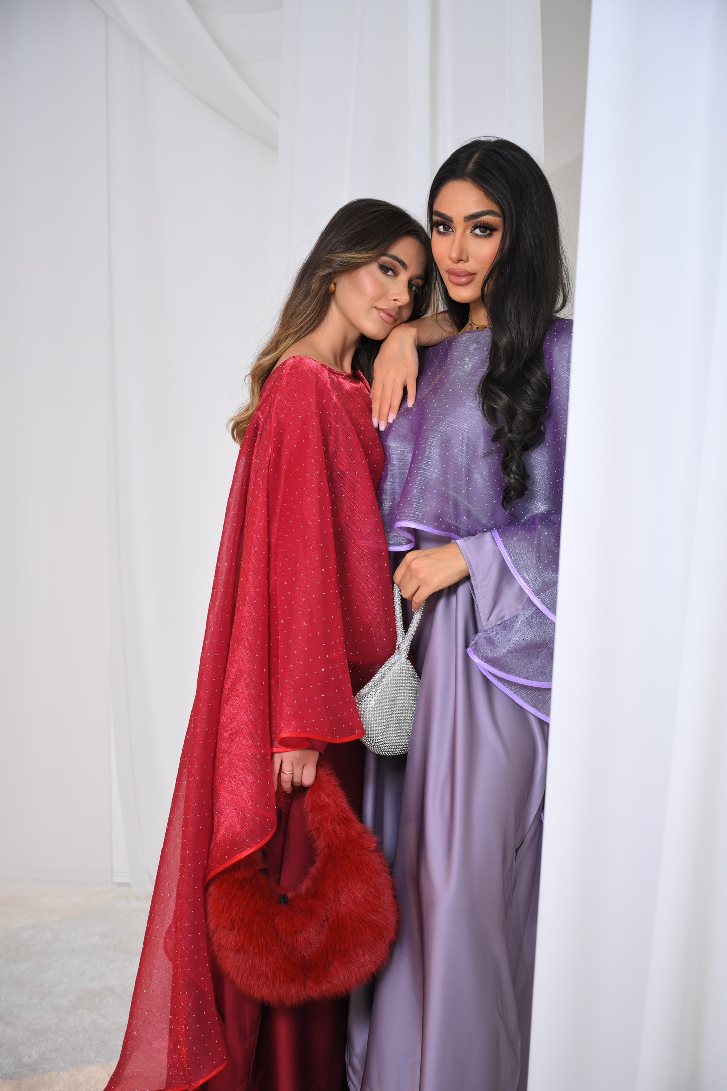 Diamonté cape abaya with matching diamonté hijab LIMITED EDITION DROP