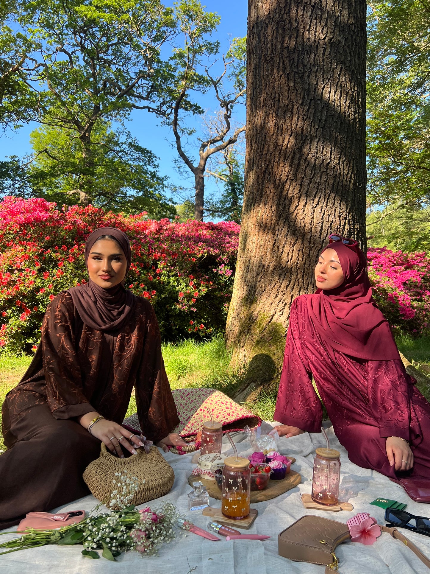 Anaaqa embroidery buttoned abaya