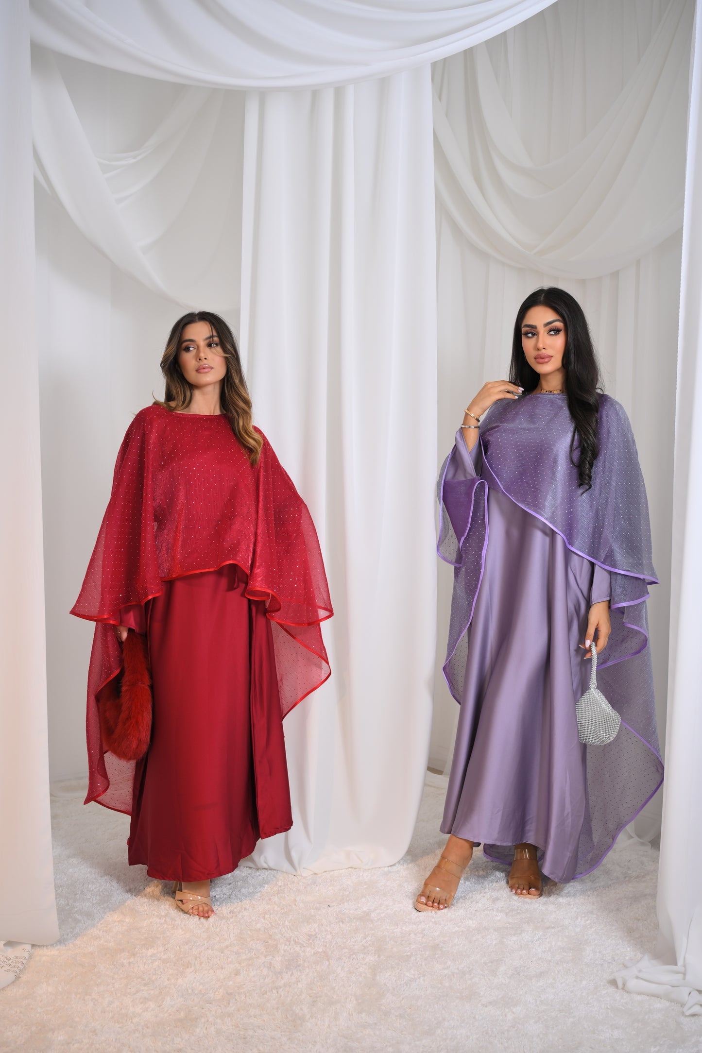 Diamonté cape abaya with matching diamonté hijab LIMITED EDITION DROP
