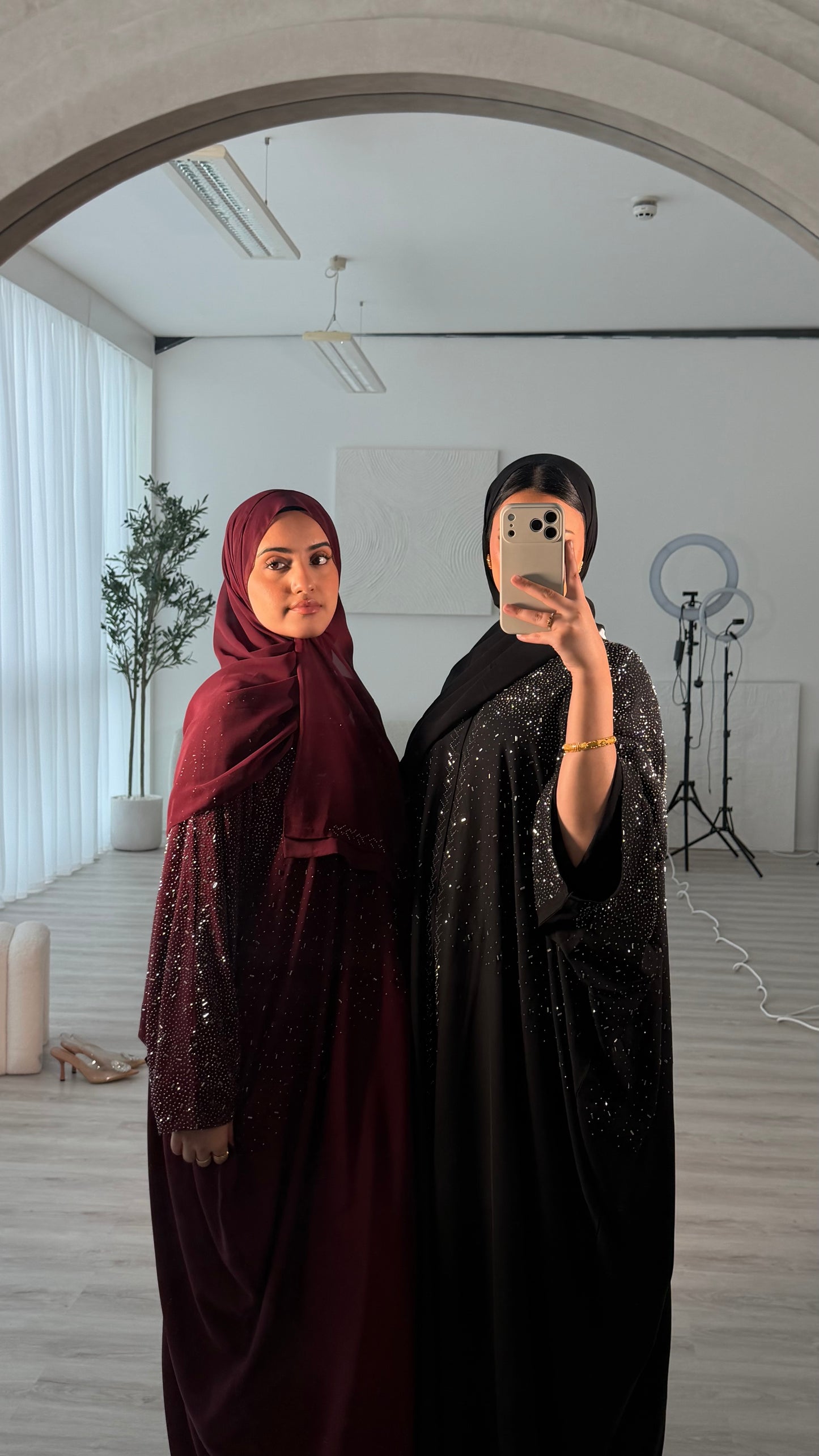 Dounia gem diamonte batwing abaya