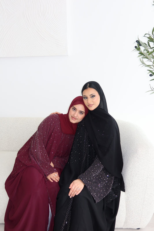 Dounia gem diamonte batwing abaya