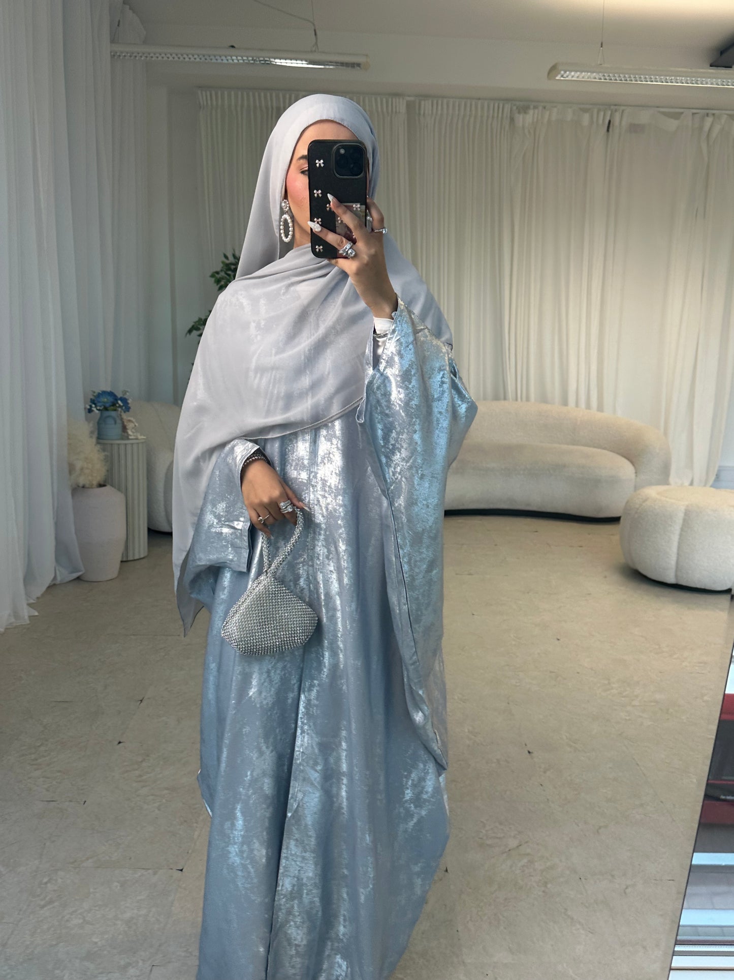 Esra Metallic Open Abaya *NEW*