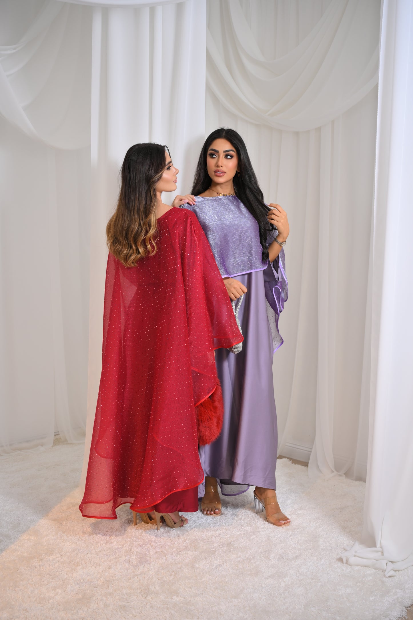 Diamonté cape abaya with matching diamonté hijab LIMITED EDITION DROP