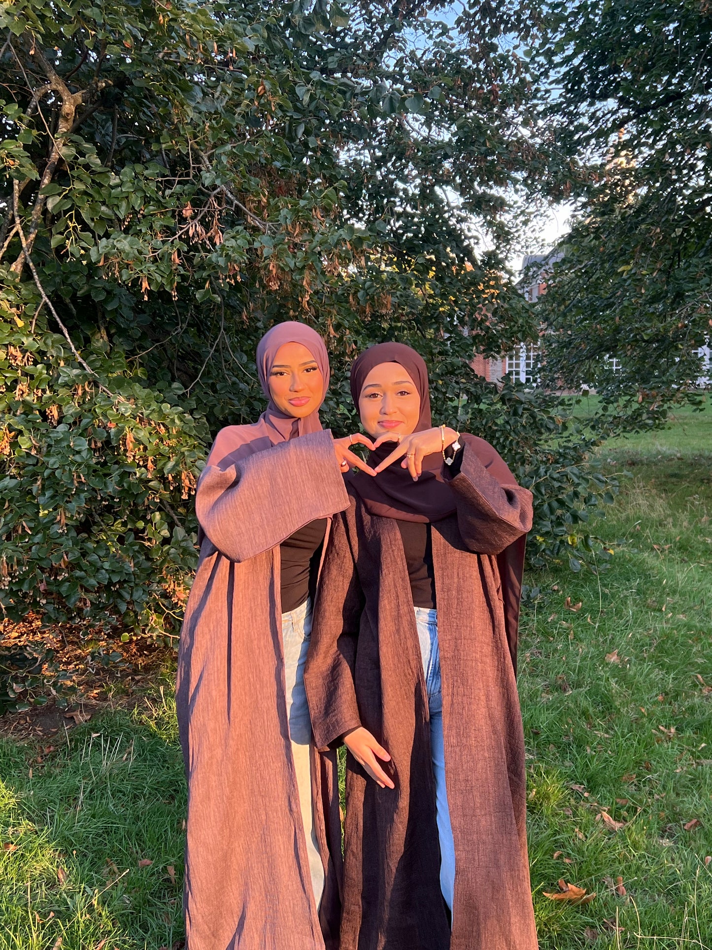 Rahma crushed linen open abaya