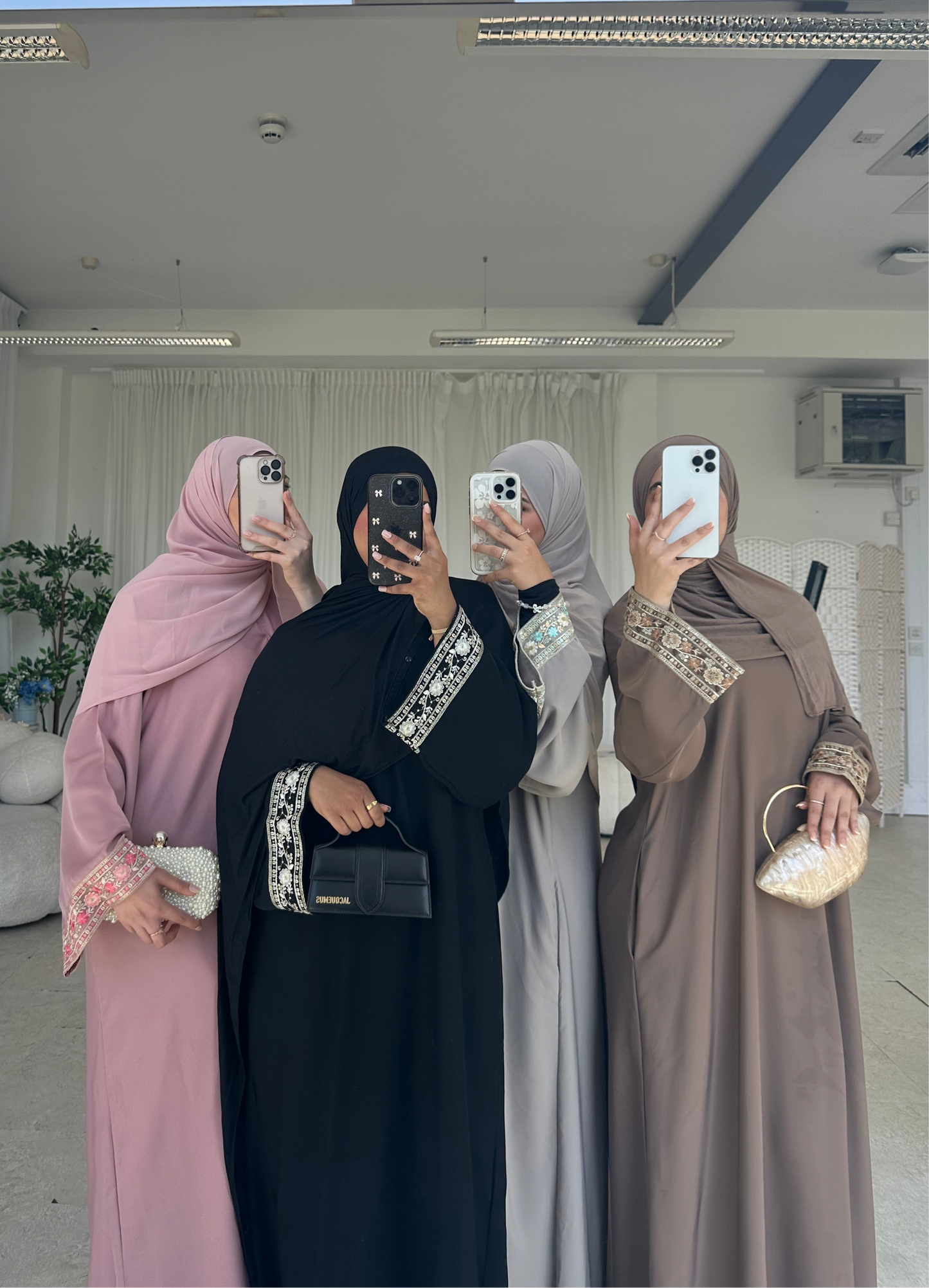 Isha floral lace summer closed abaya