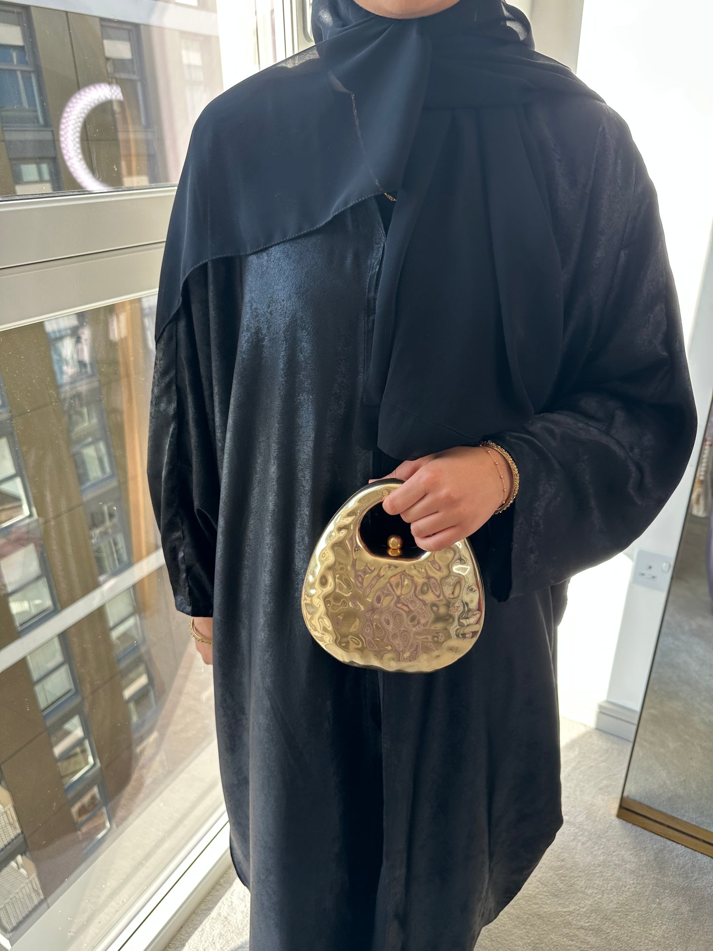 Esra Metallic Open Abaya *NEW*