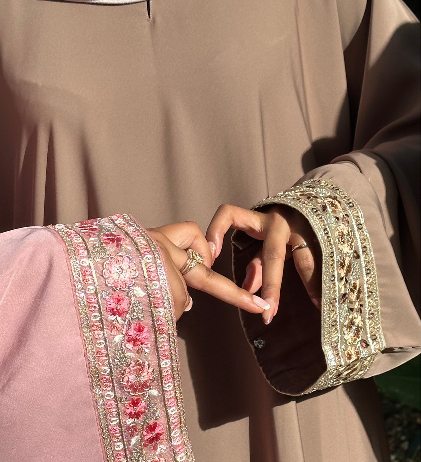 Isha floral lace summer closed abaya