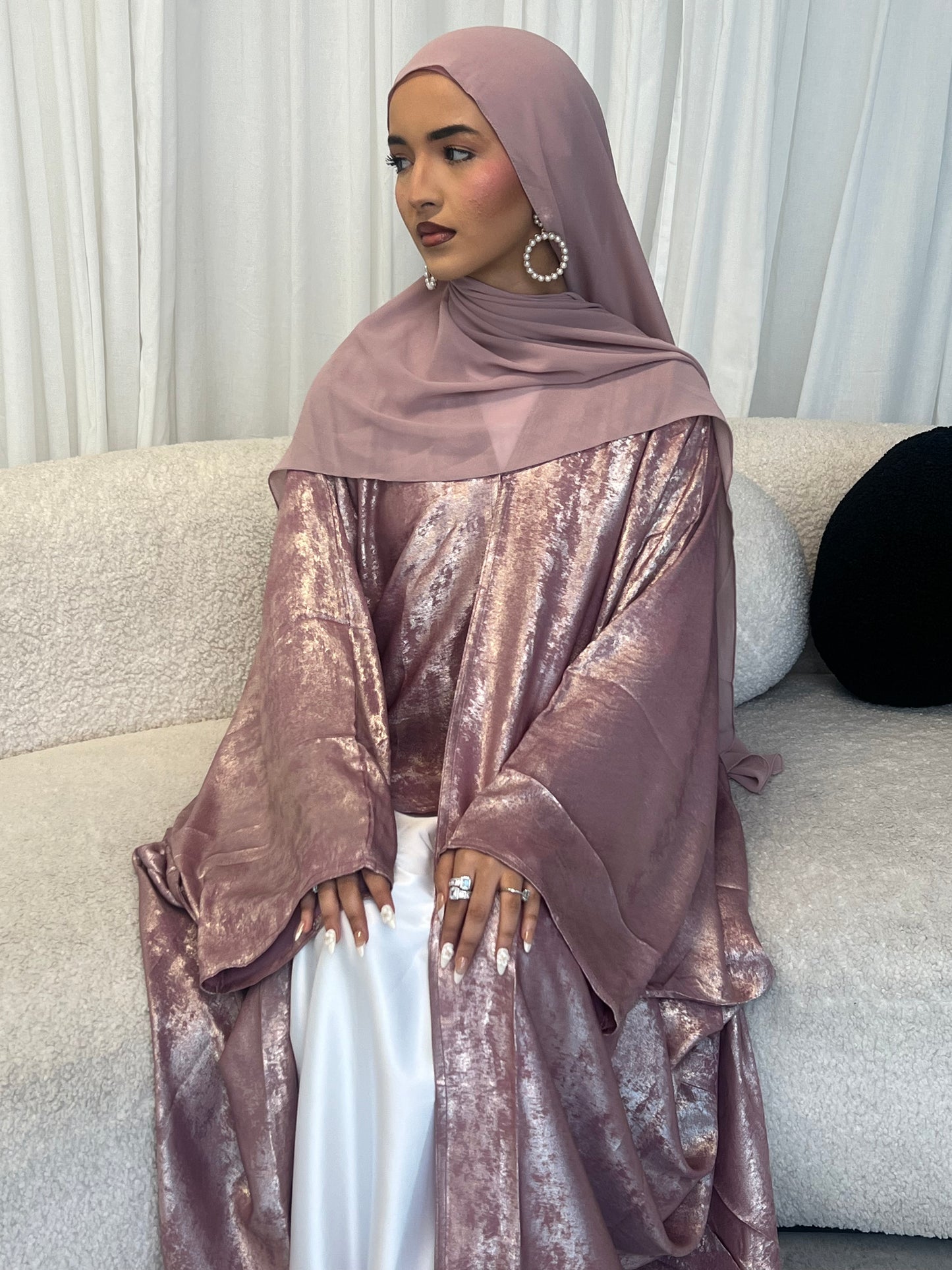 Esra Metallic Open Abaya *NEW*