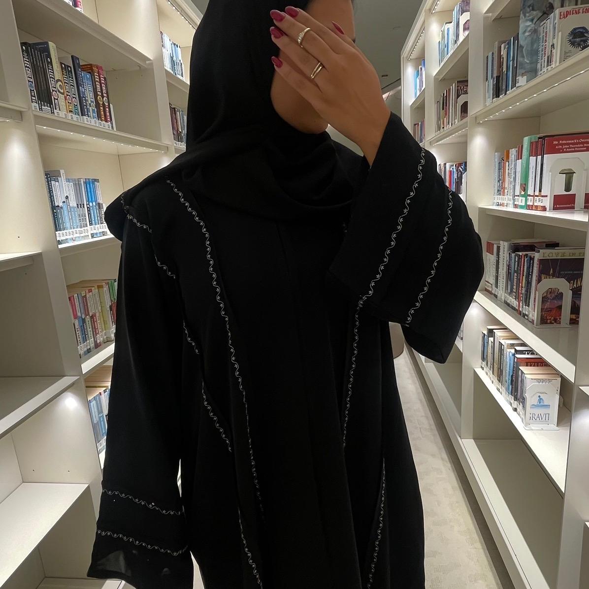 Sofia abaya - embroidery black
