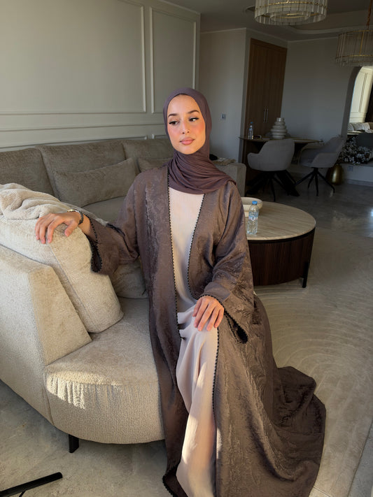 Salwa open jacquard abaya A/W LIMITED EDITION