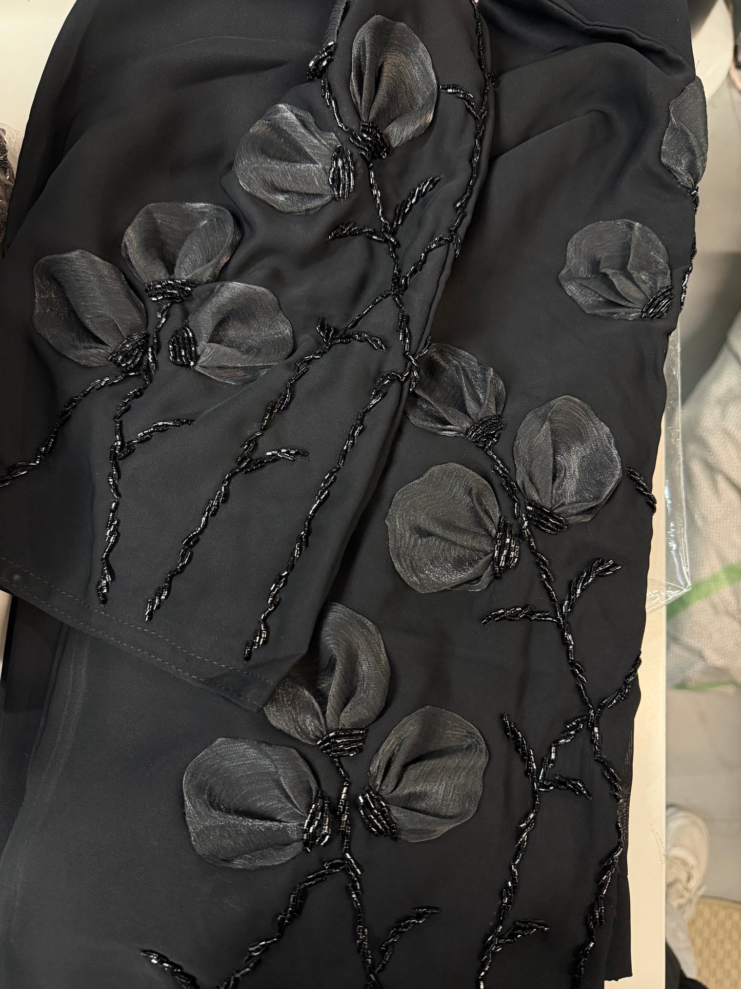 Tafiza handwork floral buttoned abaya LIMITED EDITION