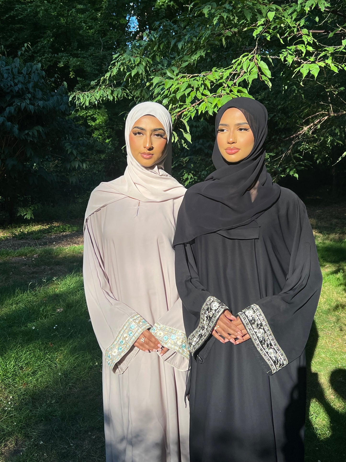 Isha floral lace summer closed abaya