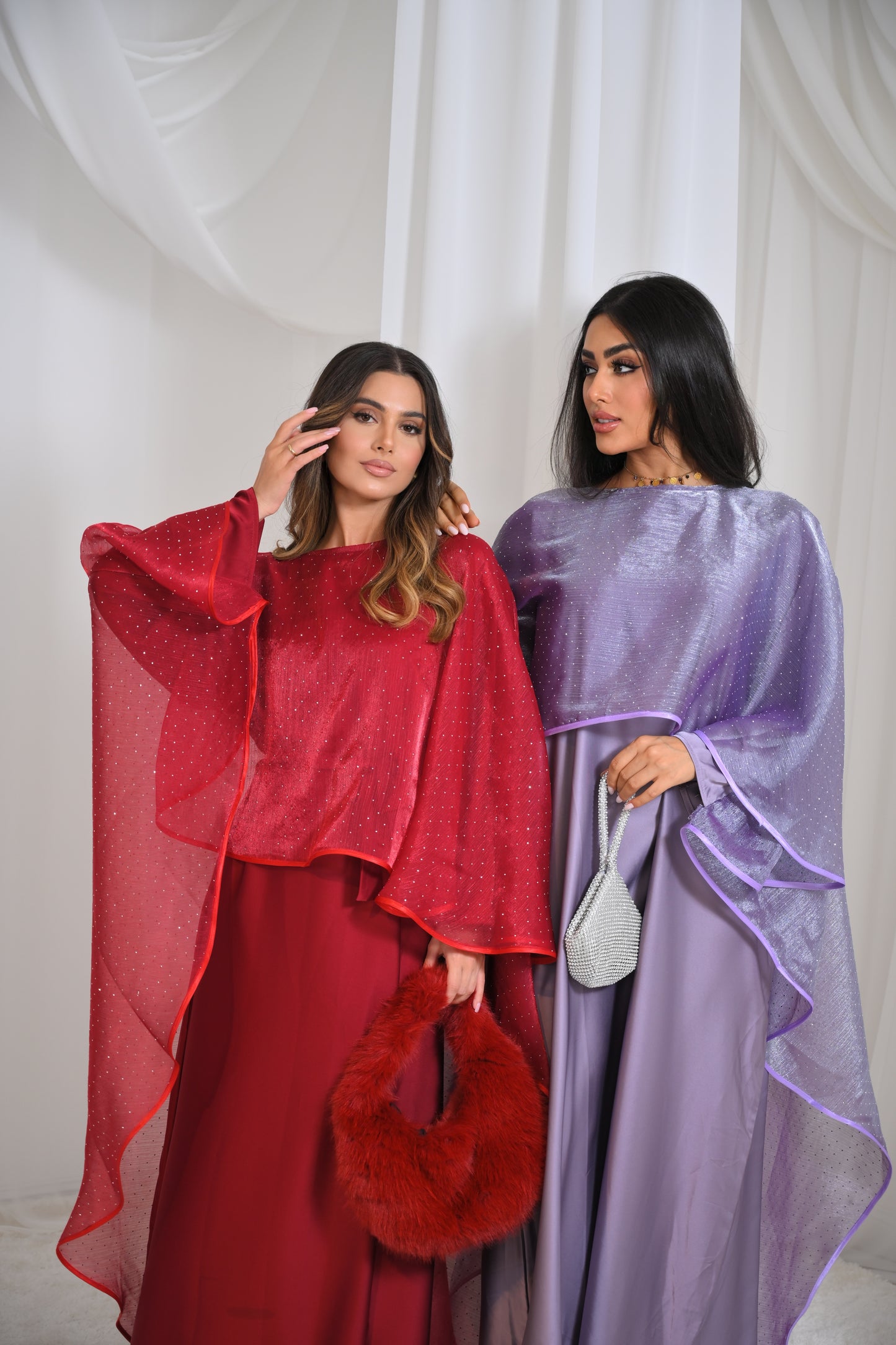 Diamonté cape abaya with matching diamonté hijab LIMITED EDITION DROP