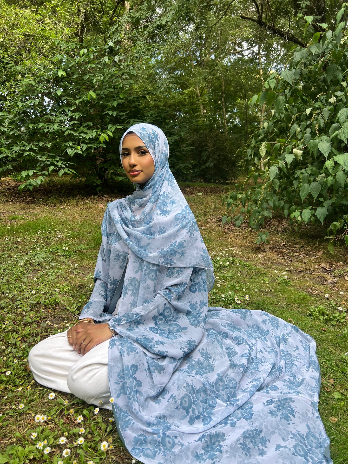 *EX DISPLAY* Warda floral printed abaya *EX DISPLAY*