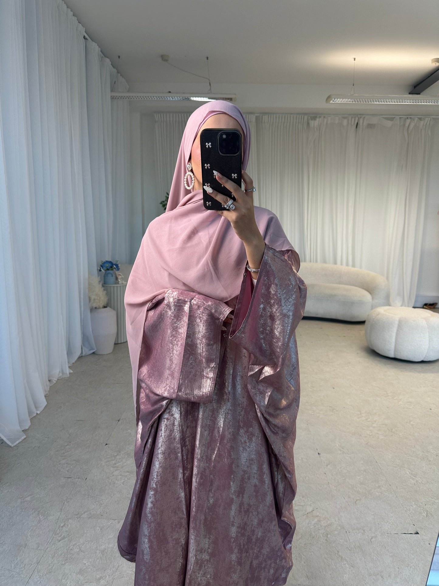 Esra Metallic Open Abaya *NEW*