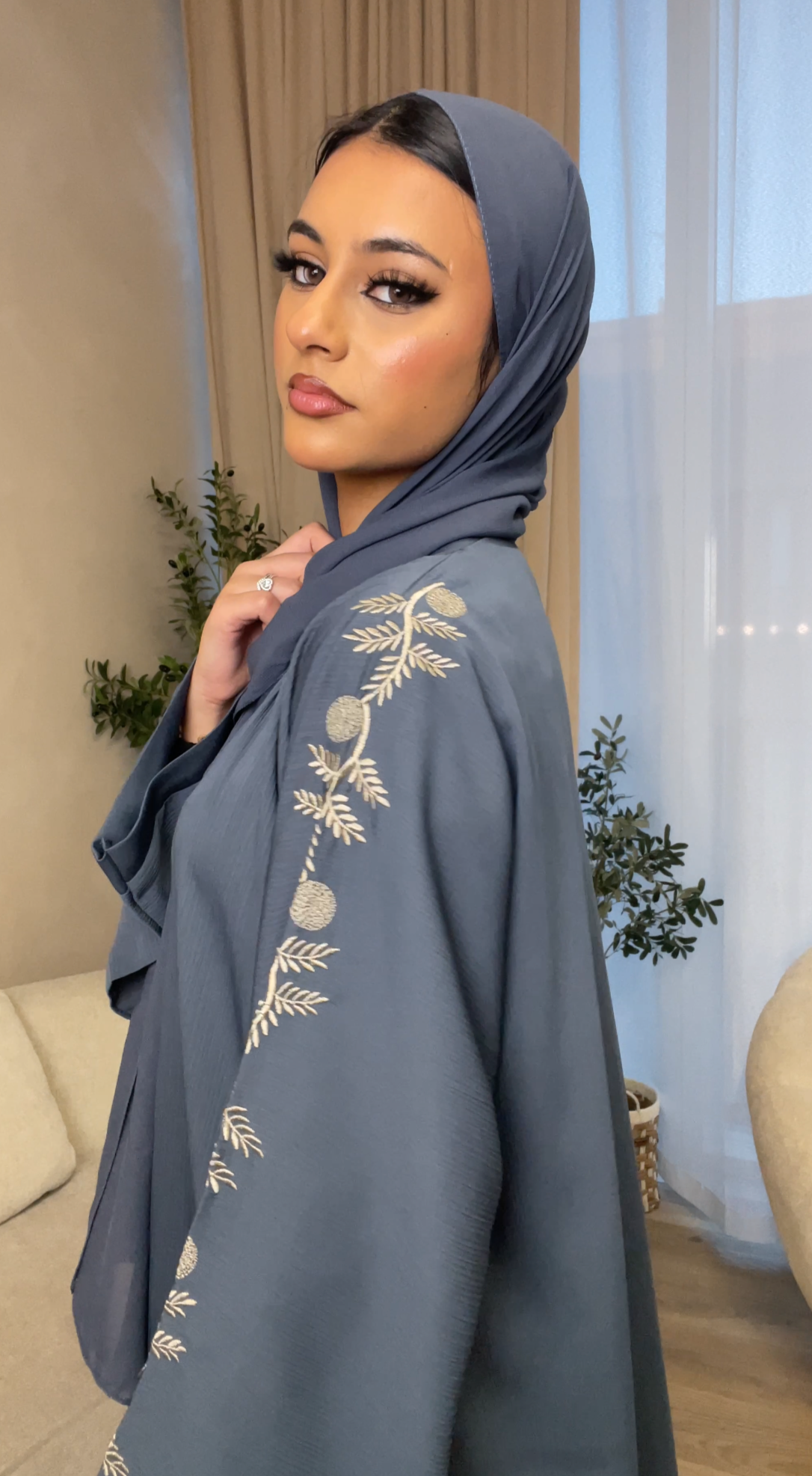 Saima Embroidery Abaya