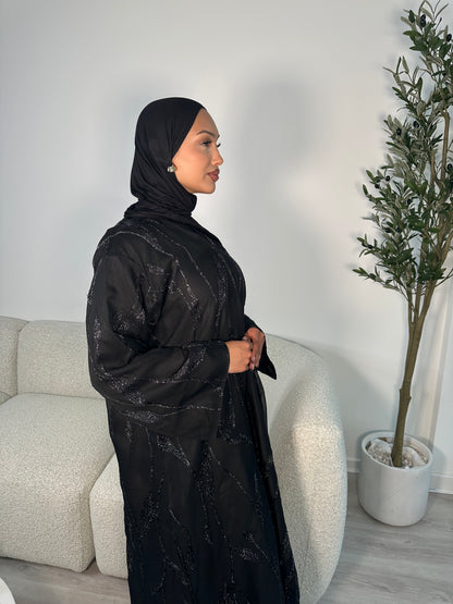 Amira 2.0 Luxury Black Buttoned Abaya LIMITED EDITION DROP
