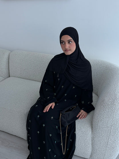 Khawla gem stones closed Eid abaya