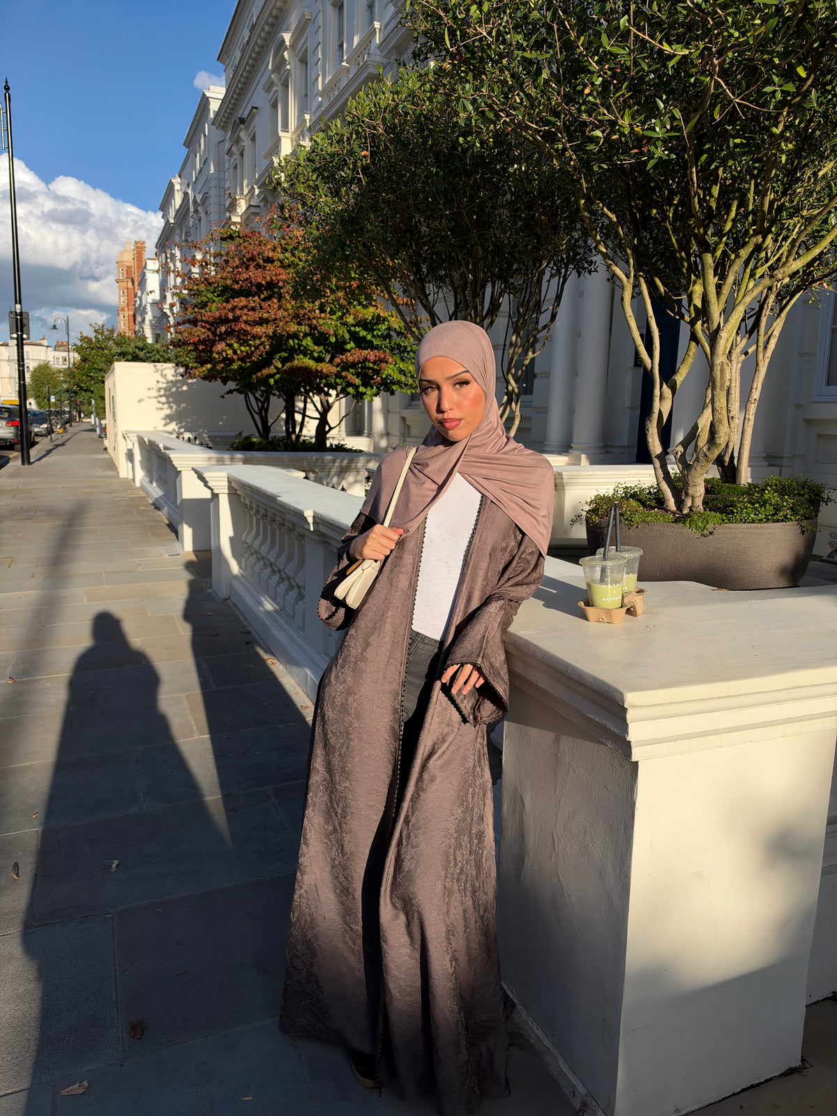 Salwa open jacquard abaya A/W LIMITED EDITION