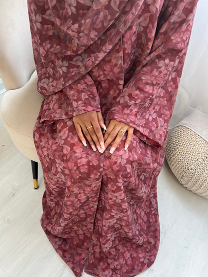 *EX DISPLAY* Warda floral printed abaya *EX DISPLAY*