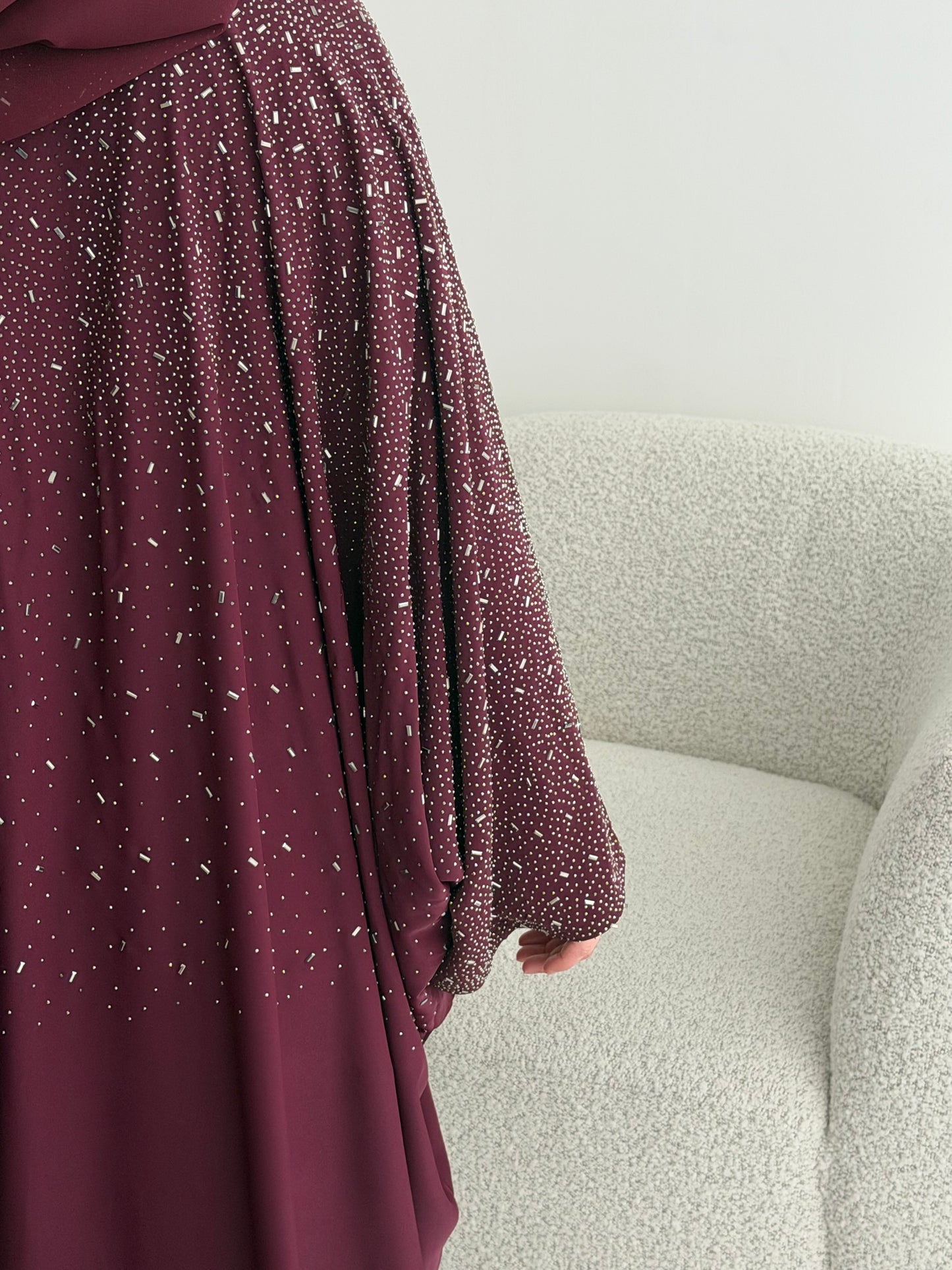 Dounia gem diamonte batwing abaya