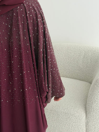 Dounia gem diamonte batwing abaya