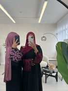 Mina black closed nida abaya