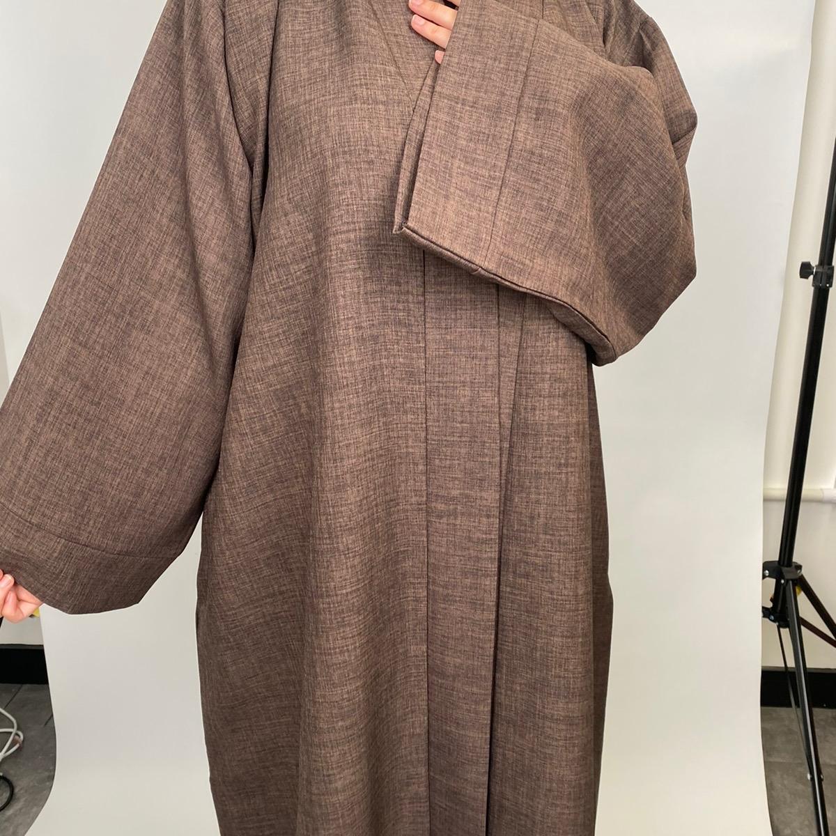 Linen Open Abaya