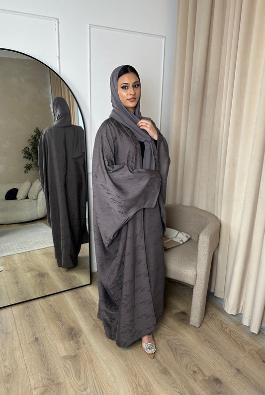 Fatima Open Batwing Printed Abaya