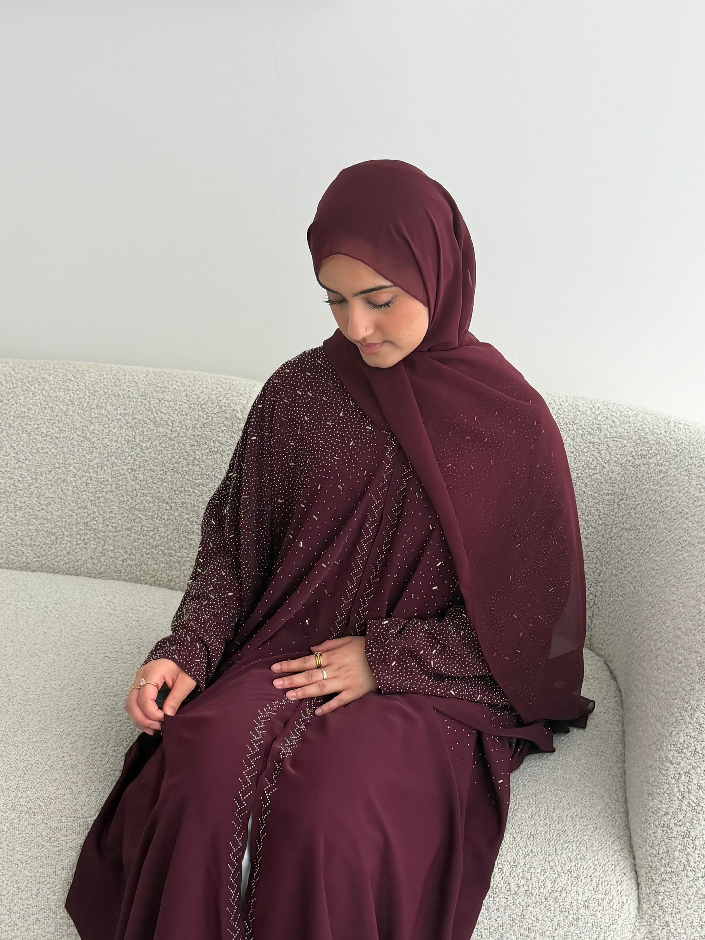 Dounia gem diamonte batwing abaya