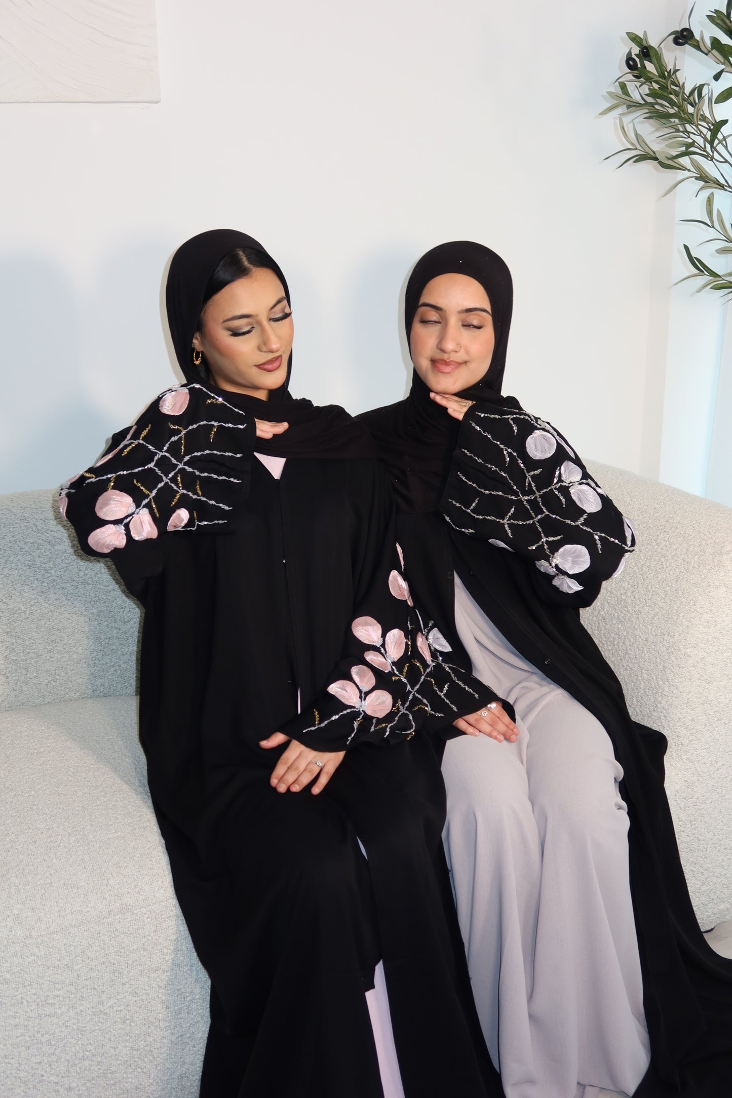 Tafiza handwork floral buttoned abaya LIMITED EDITION