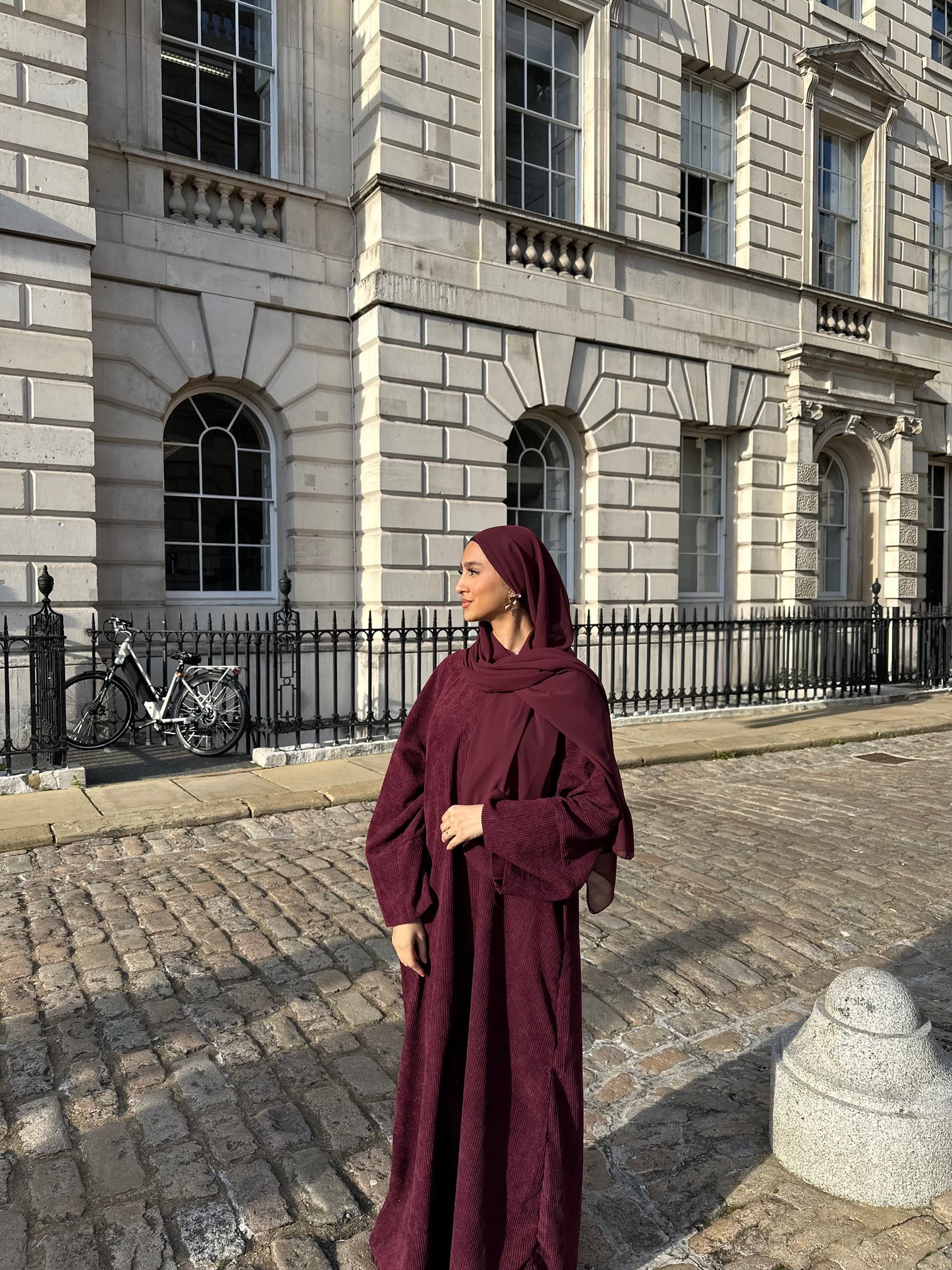 Corduroy Winter Closed abaya- CLOSED SLEEVE