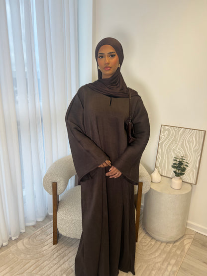 CLEARANCE- Ribbed closed autumn abaya