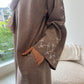 Muna Linen Embroidery Abaya