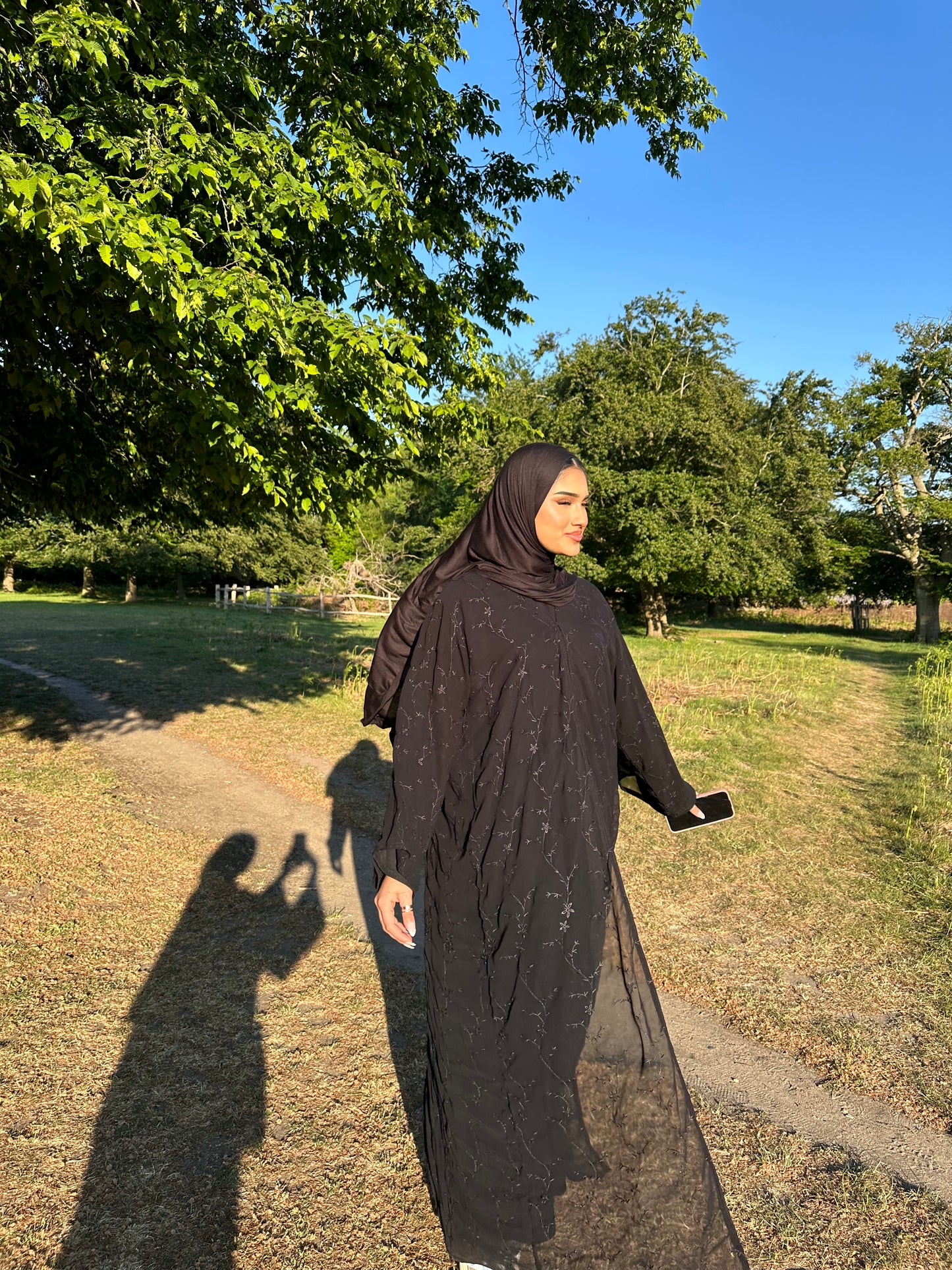 Azhar chiffon layered abaya