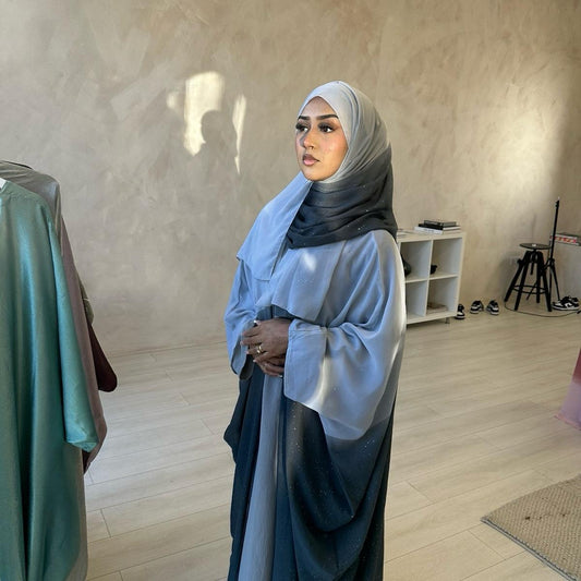 CLEARANCE Hayaati BATWING glitter abaya set with inner