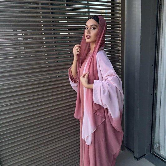Hayaati BATWING glitter abaya pink size 58 *ex display *