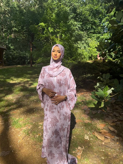 *EX DISPLAY* Warda floral printed abaya *EX DISPLAY*