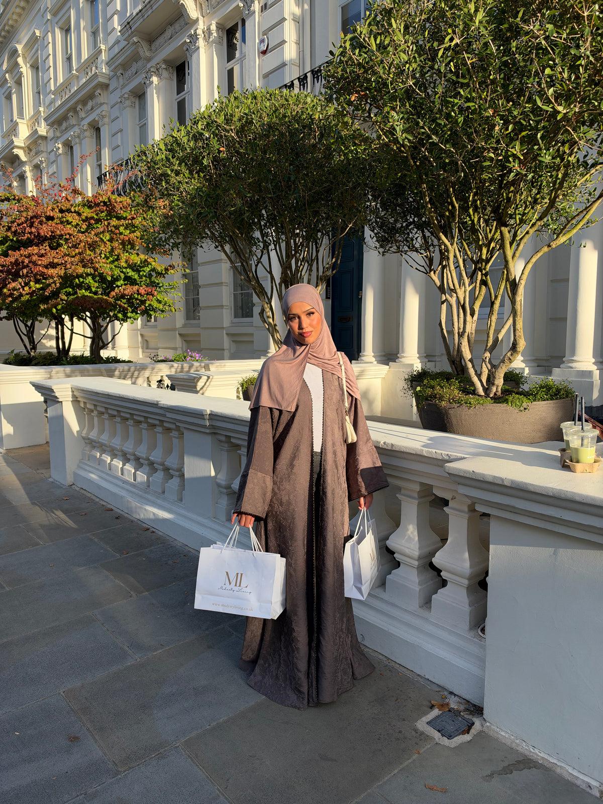 Salwa open jacquard abaya A/W LIMITED EDITION