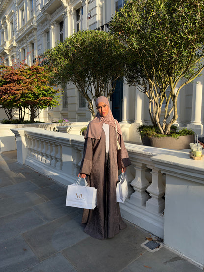 Salwa open jacquard abaya A/W LIMITED EDITION