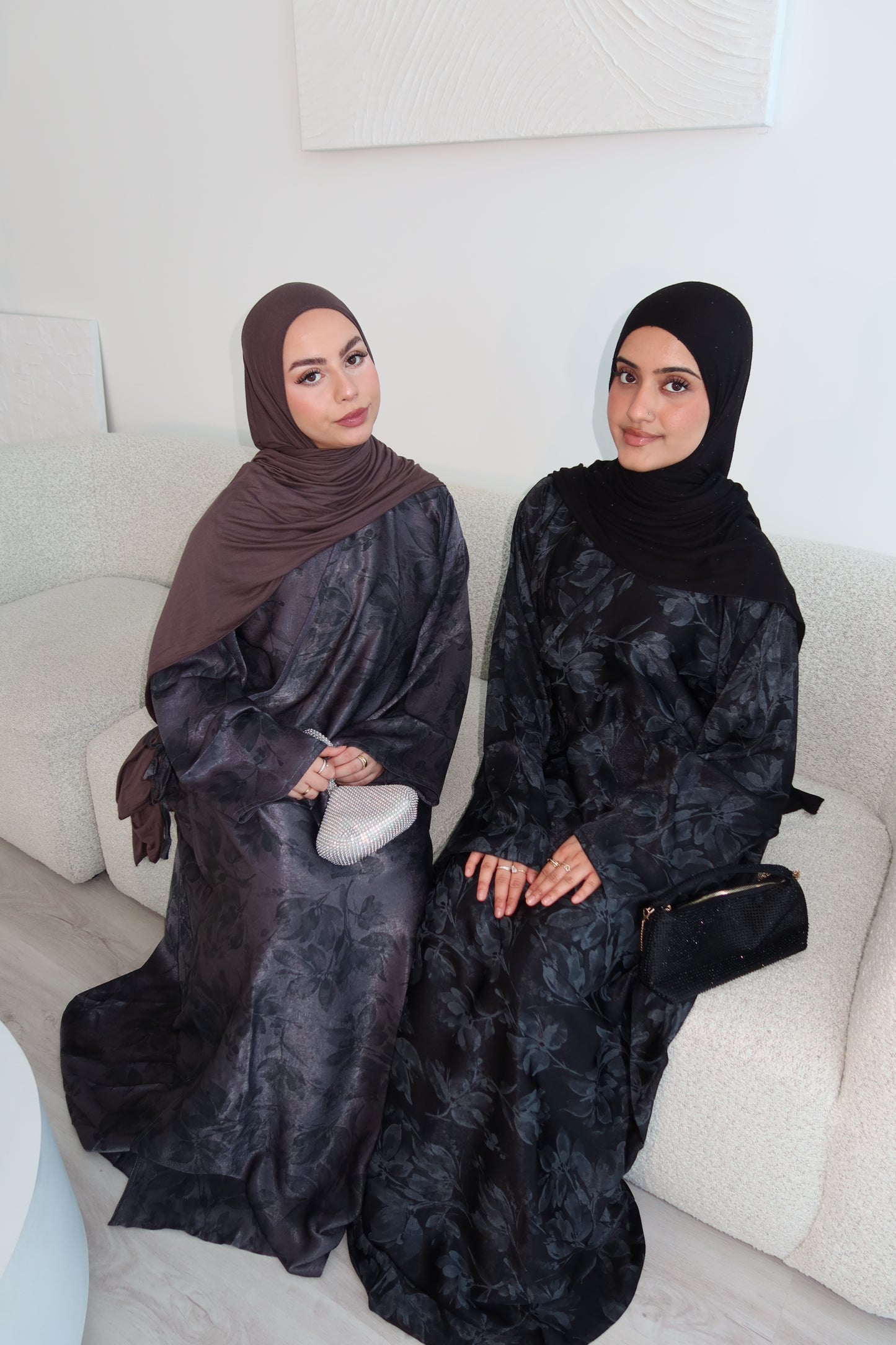 Wrap tie abaya- floral print LIMITED EDITION