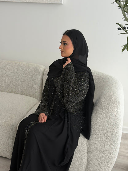 Dounia gem diamonte batwing abaya
