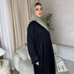 Wafa nida Black Closed Abaya