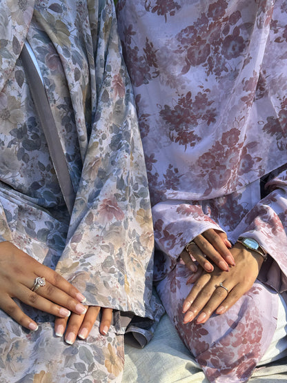 *EX DISPLAY* Warda floral printed abaya *EX DISPLAY*