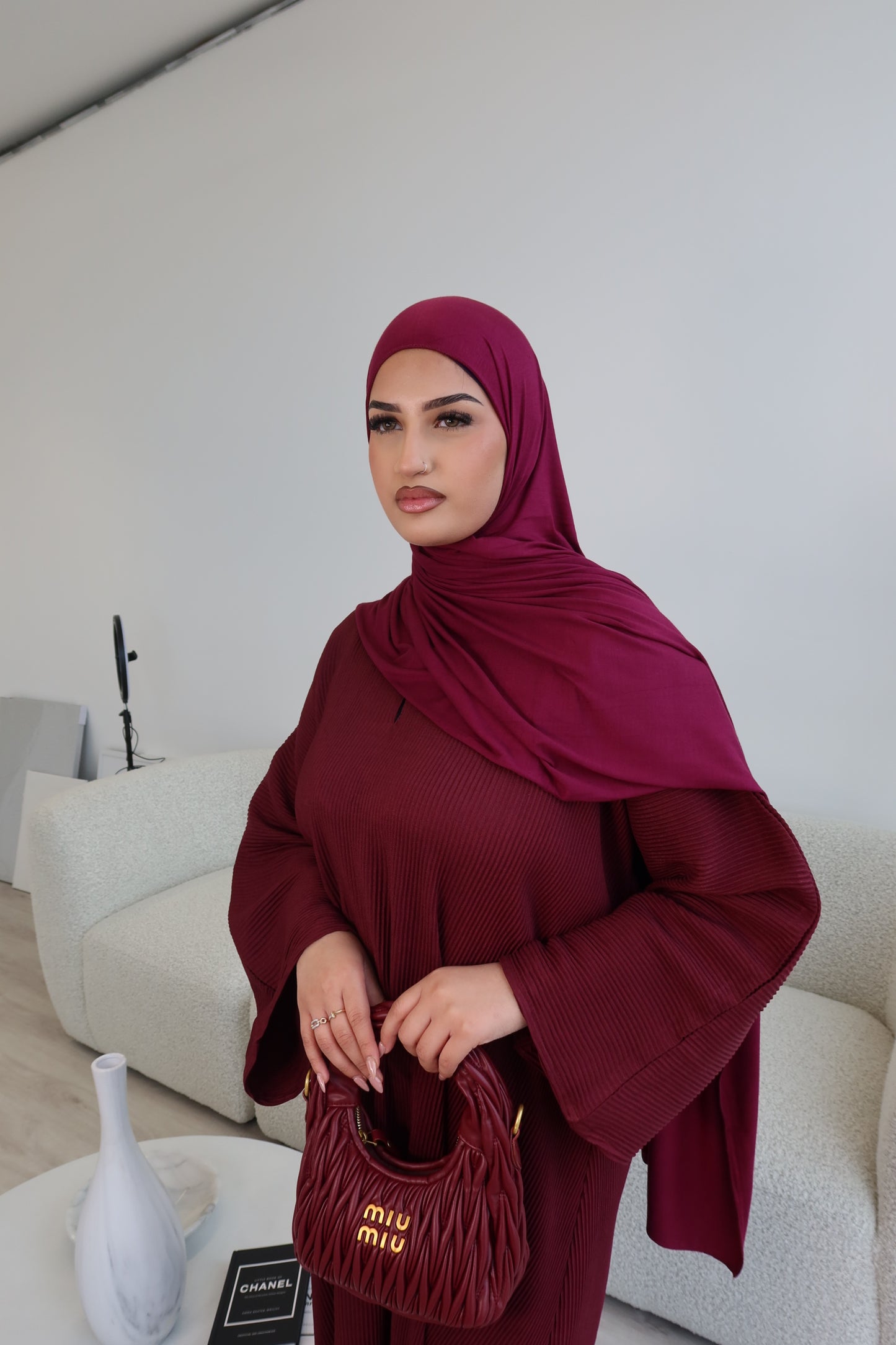 Ribbed closed autumn abaya *ex display*