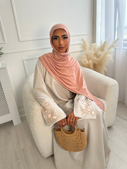 Habiba linen embroidery embellished